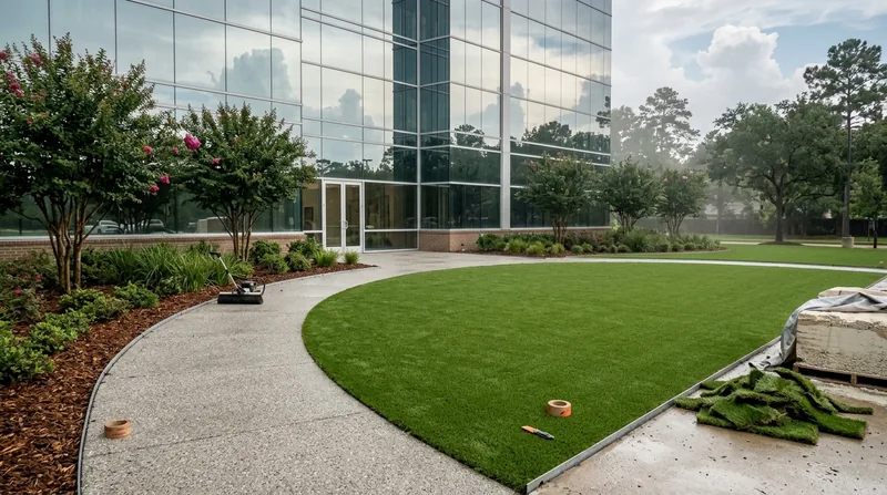 Commercial Artificial Grass Installation Houston